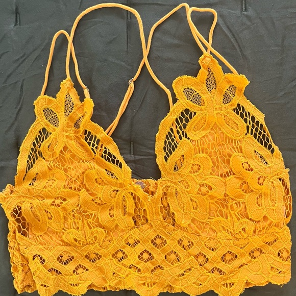 Free People Yellow Lace Bralette - Picture 1 of 3